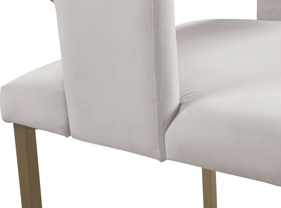 Caleb Cream Velvet Dining Chair