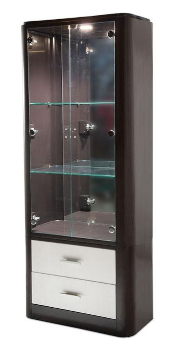 AICO Paris Chic Display Cabinet in Espresso - Bargain Furniture (Detroit, MI)