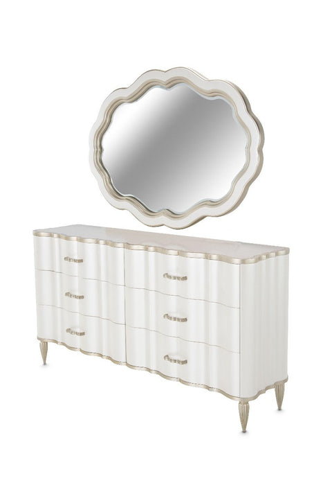 AICO London Place Dresser in Creamy Pearl - Bargain Furniture (Detroit, MI)