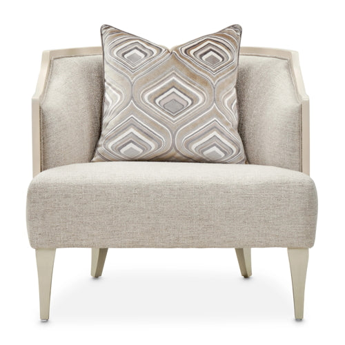 AICO Furniture Camden Court Accent Chair in Pearl - Bargain Furniture (Detroit, MI)