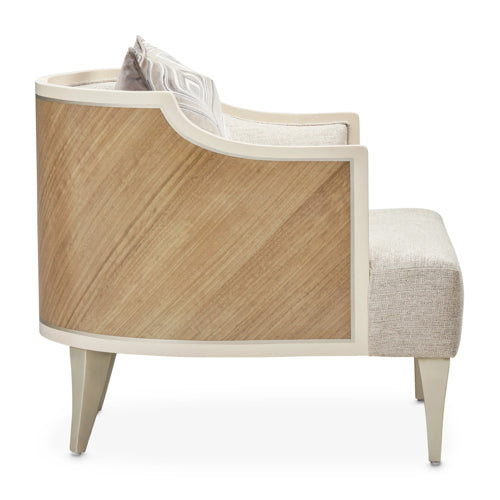AICO Furniture Camden Court Accent Chair in Pearl - Bargain Furniture (Detroit, MI)