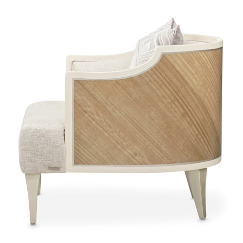 AICO Furniture Camden Court Accent Chair in Pearl - Bargain Furniture (Detroit, MI)