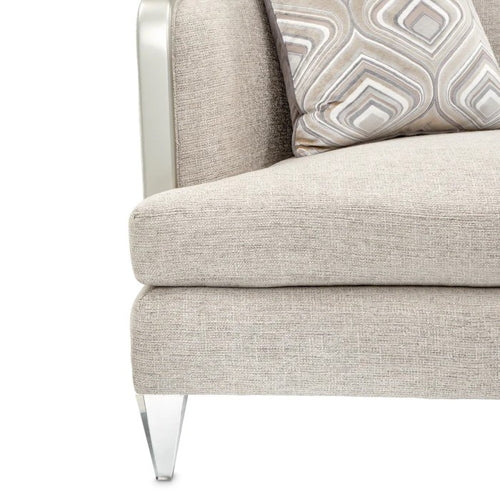 AICO Furniture Camden Court Chair and Half in Platinum - Bargain Furniture (Detroit, MI)