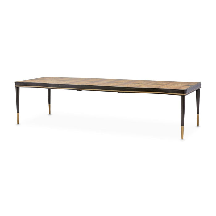 AICO Malibu Crest Rectangular Dining Table in Crotch Mahogany - Bargain Furniture (Detroit, MI)