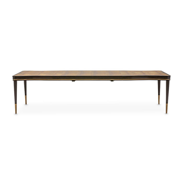 AICO Malibu Crest Rectangular Dining Table in Crotch Mahogany - Bargain Furniture (Detroit, MI)