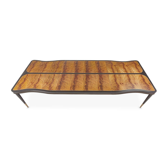 AICO Malibu Crest Rectangular Dining Table in Crotch Mahogany - Bargain Furniture (Detroit, MI)