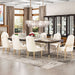 AICO Malibu Crest Rectangular Dining Table in Crotch Mahogany - Bargain Furniture (Detroit, MI)