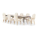 AICO Malibu Crest Rectangular Dining Table in Crotch Mahogany - Bargain Furniture (Detroit, MI)