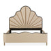 AICO Malibu Crest King Scalloped Panel Bed in Dark Espresso - Bargain Furniture (Detroit, MI)