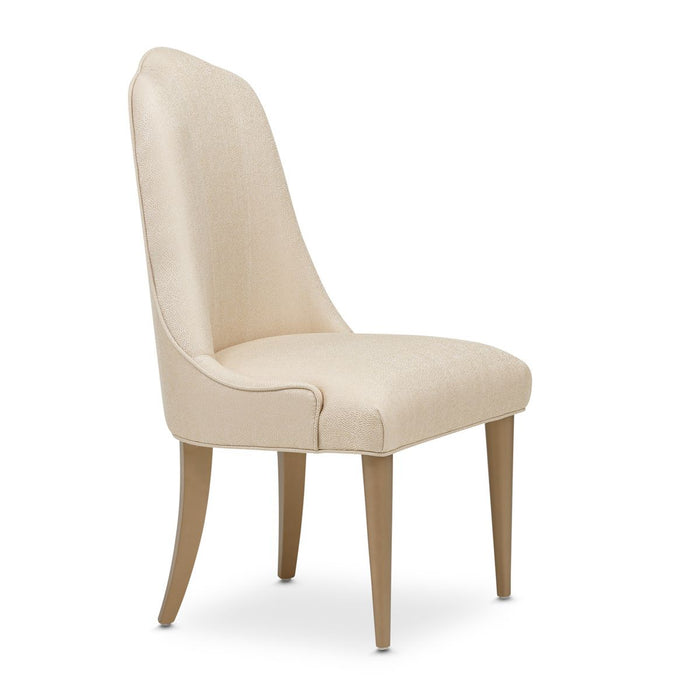 AICO Malibu Crest Side Chair in Crotch Mahogany (Set of 2) - Bargain Furniture (Detroit, MI)