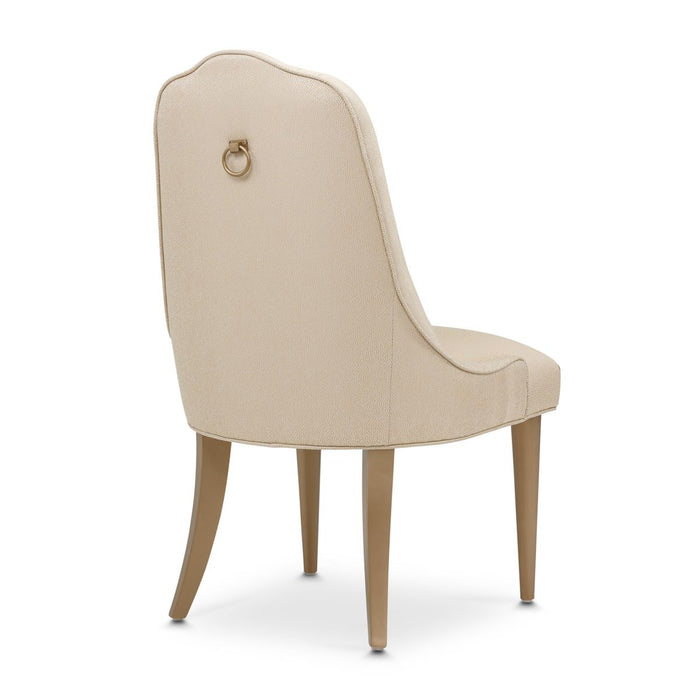 AICO Malibu Crest Side Chair in Crotch Mahogany (Set of 2) - Bargain Furniture (Detroit, MI)