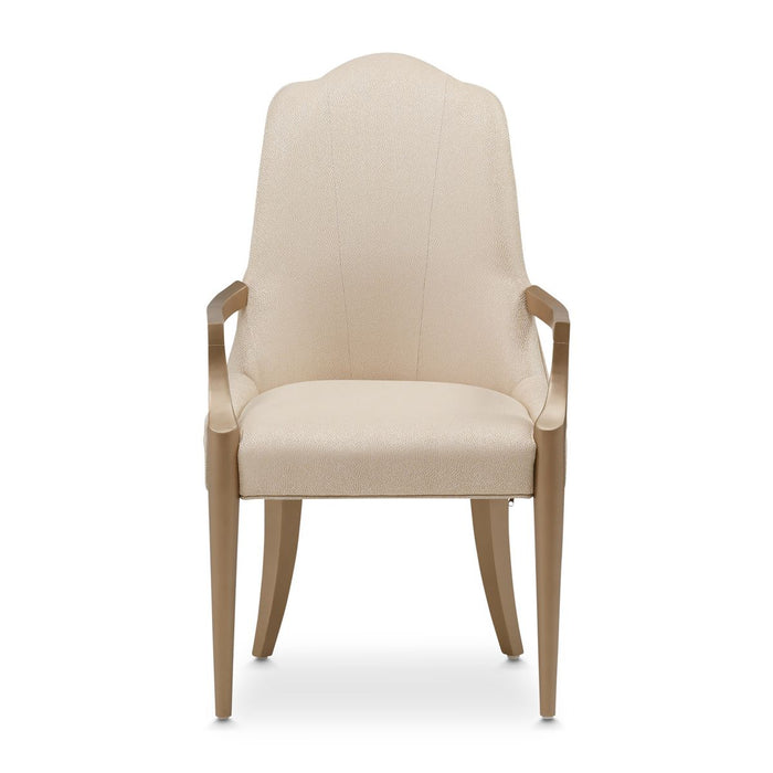 AICO Malibu Crest Arm Chair in Crotch Mahogany (Set of 2) - Bargain Furniture (Detroit, MI)