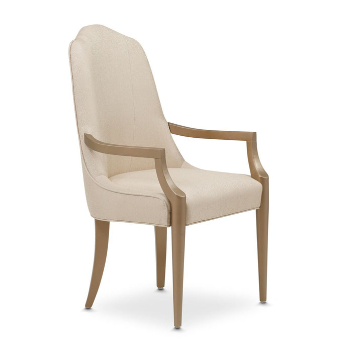 AICO Malibu Crest Arm Chair in Crotch Mahogany (Set of 2) - Bargain Furniture (Detroit, MI)