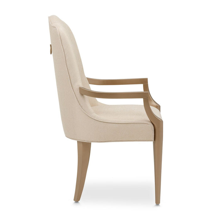 AICO Malibu Crest Arm Chair in Crotch Mahogany (Set of 2) - Bargain Furniture (Detroit, MI)