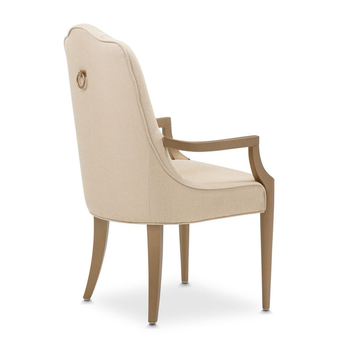 AICO Malibu Crest Arm Chair in Crotch Mahogany (Set of 2) - Bargain Furniture (Detroit, MI)
