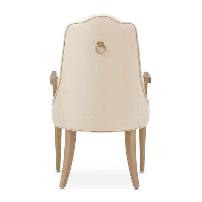 AICO Malibu Crest Arm Chair in Crotch Mahogany (Set of 2) - Bargain Furniture (Detroit, MI)