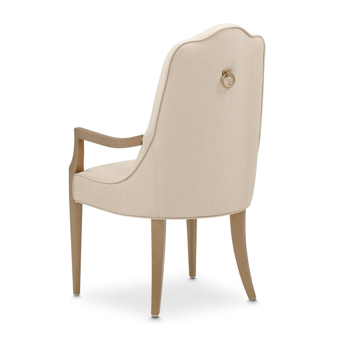 AICO Malibu Crest Arm Chair in Crotch Mahogany (Set of 2) - Bargain Furniture (Detroit, MI)