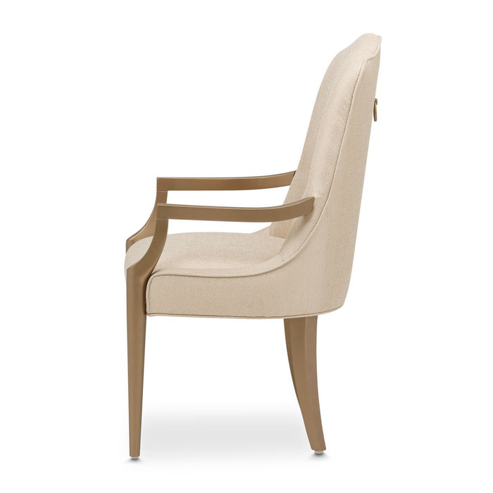 AICO Malibu Crest Arm Chair in Crotch Mahogany (Set of 2) - Bargain Furniture (Detroit, MI)