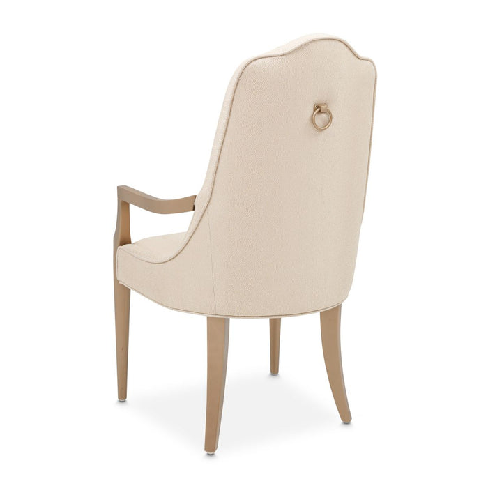 AICO Malibu Crest Arm Chair in Crotch Mahogany (Set of 2) - Bargain Furniture (Detroit, MI)