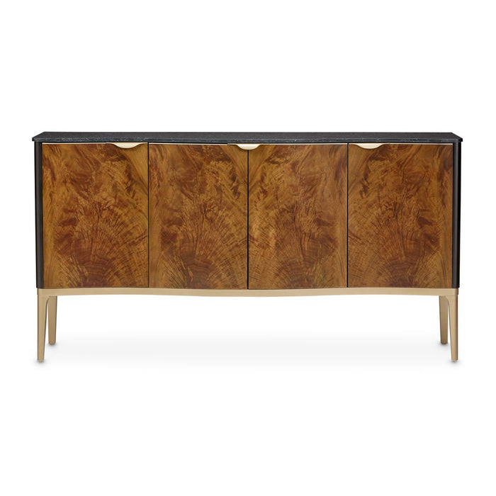 AICO Malibu Crest Sideboard in Crotch Mahogany - Bargain Furniture (Detroit, MI)