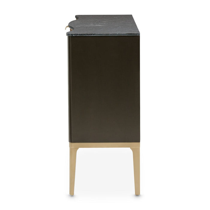 AICO Malibu Crest Sideboard in Crotch Mahogany - Bargain Furniture (Detroit, MI)