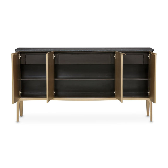 AICO Malibu Crest Sideboard in Crotch Mahogany - Bargain Furniture (Detroit, MI)