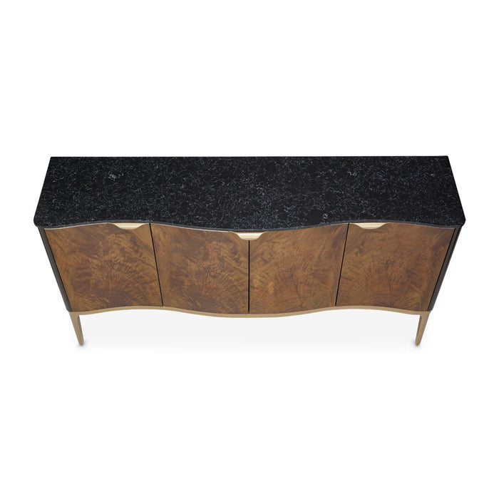 AICO Malibu Crest Sideboard in Crotch Mahogany - Bargain Furniture (Detroit, MI)