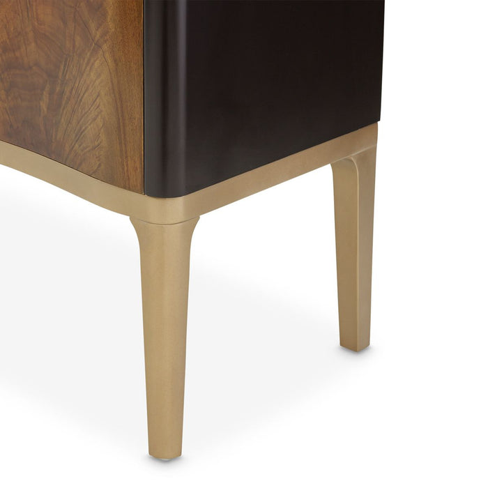 AICO Malibu Crest Sideboard in Crotch Mahogany - Bargain Furniture (Detroit, MI)