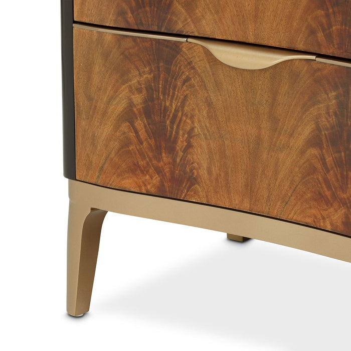 AICO Malibu Crest 9 Drawer Dresser in Crotch Mahogany - Bargain Furniture (Detroit, MI)
