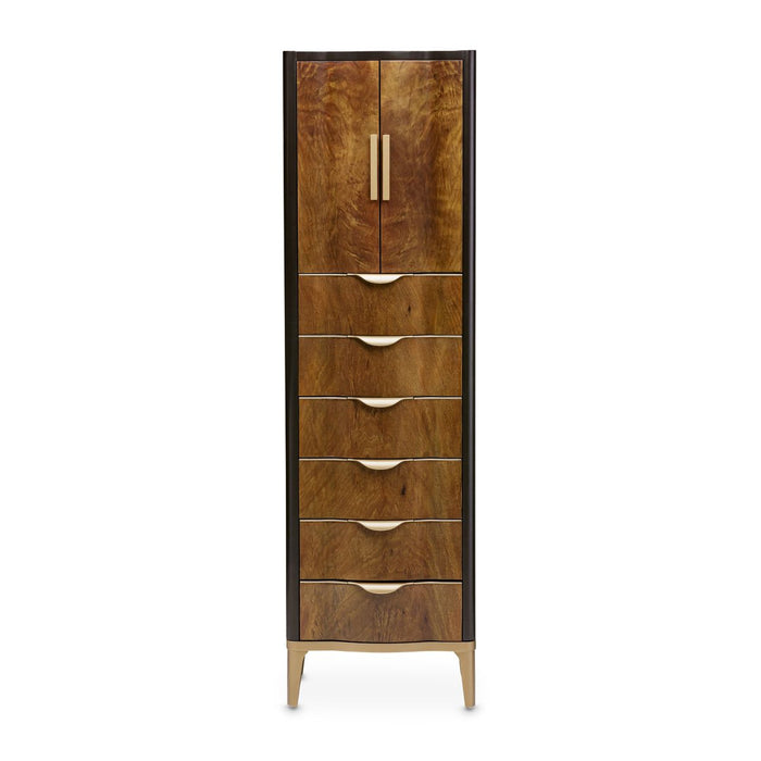 AICO Malibu Crest Swivel Lingerie Chest in Crotch Mahogany - Bargain Furniture (Detroit, MI)