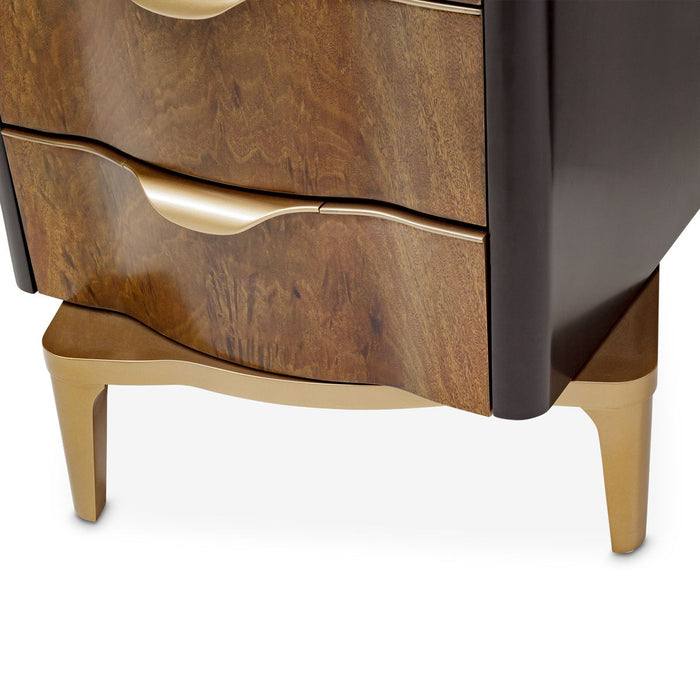 AICO Malibu Crest Swivel Lingerie Chest in Crotch Mahogany - Bargain Furniture (Detroit, MI)