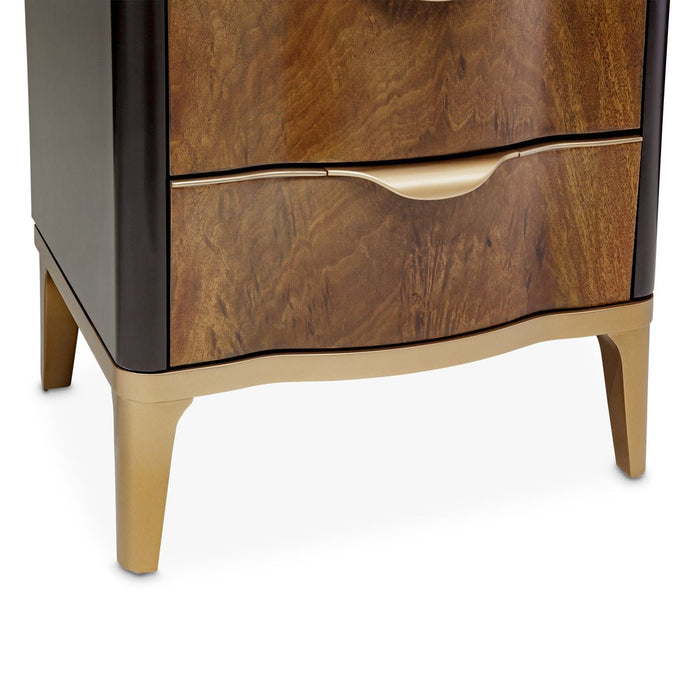 AICO Malibu Crest Swivel Lingerie Chest in Crotch Mahogany - Bargain Furniture (Detroit, MI)