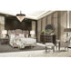 AICO Villa Cherie Queen Channel Tufted Upholstered Bed in Hazelnut - Bargain Furniture (Detroit, MI)