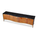 AICO Malibu Crest TV Console in Crotch Mahogany - Bargain Furniture (Detroit, MI)