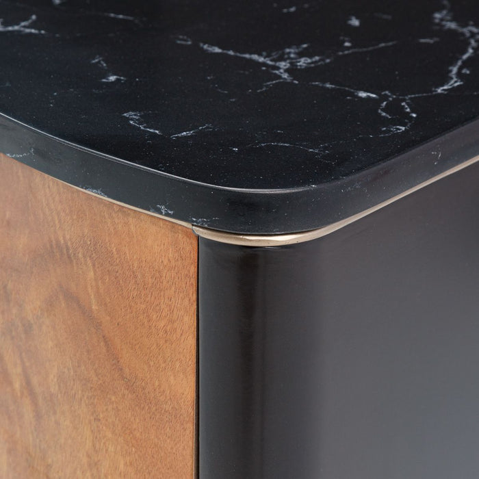 AICO Malibu Crest TV Console in Crotch Mahogany - Bargain Furniture (Detroit, MI)