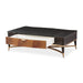 AICO Malibu Crest Rectangular Cocktail Table in Crotch Mahogany - Bargain Furniture (Detroit, MI)
