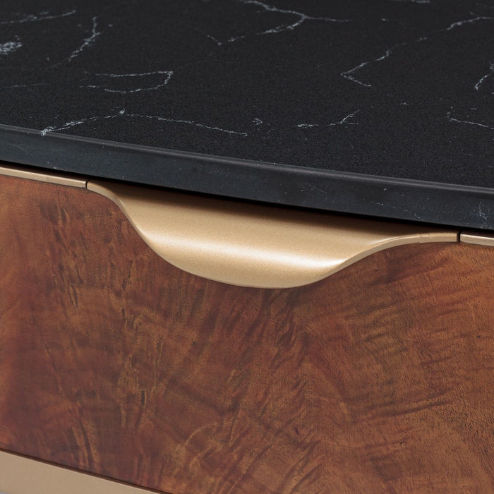 AICO Malibu Crest Rectangular Cocktail Table in Crotch Mahogany - Bargain Furniture (Detroit, MI)