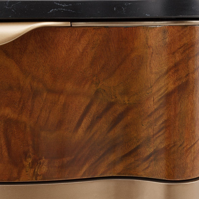 AICO Malibu Crest End Table in Crotch Mahogany - Bargain Furniture (Detroit, MI)