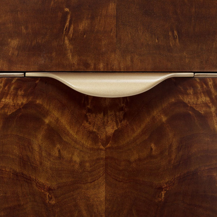AICO Malibu Crest Display Cabinet in Crotch Mahogany - Bargain Furniture (Detroit, MI)