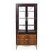 AICO Malibu Crest Display Cabinet in Crotch Mahogany - Bargain Furniture (Detroit, MI)