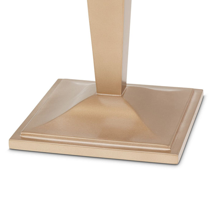 AICO Malibu Crest Round Pedestal Tea Table in Crotch Mahogany - Bargain Furniture (Detroit, MI)