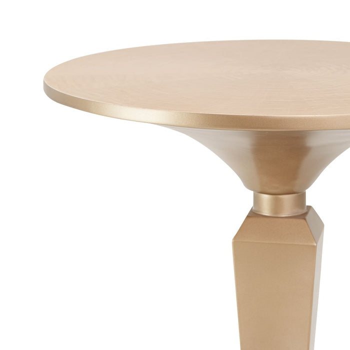 AICO Malibu Crest Round Pedestal Tea Table in Crotch Mahogany - Bargain Furniture (Detroit, MI)