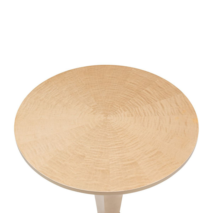 AICO Malibu Crest Round Pedestal Tea Table in Crotch Mahogany - Bargain Furniture (Detroit, MI)