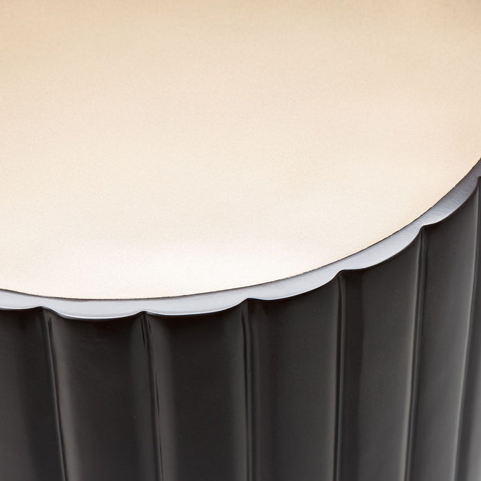 AICO Malibu Crest Round Chairside Table in Dark Espresso - Bargain Furniture (Detroit, MI)