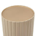 AICO Malibu Crest Round Chairside Table in Chardonnay - Bargain Furniture (Detroit, MI)