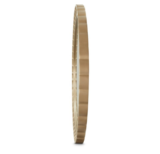 AICO Malibu Crest Oval Wall Mirror in Burnished Gold - Bargain Furniture (Detroit, MI)