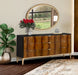 AICO Malibu Crest Oval Wall Mirror in Burnished Gold - Bargain Furniture (Detroit, MI)