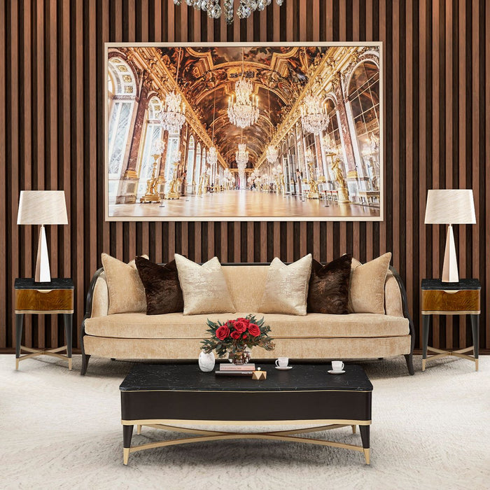 AICO Malibu Crest Sofa in Dark Espresso - Bargain Furniture (Detroit, MI)