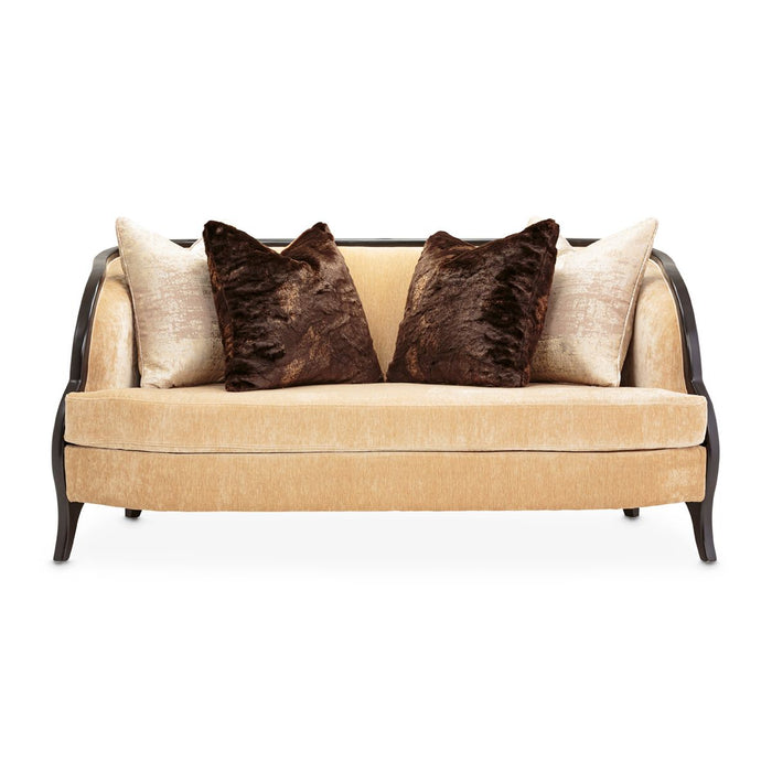 AICO Malibu Crest Loveseat in Dark Espresso - Bargain Furniture (Detroit, MI)