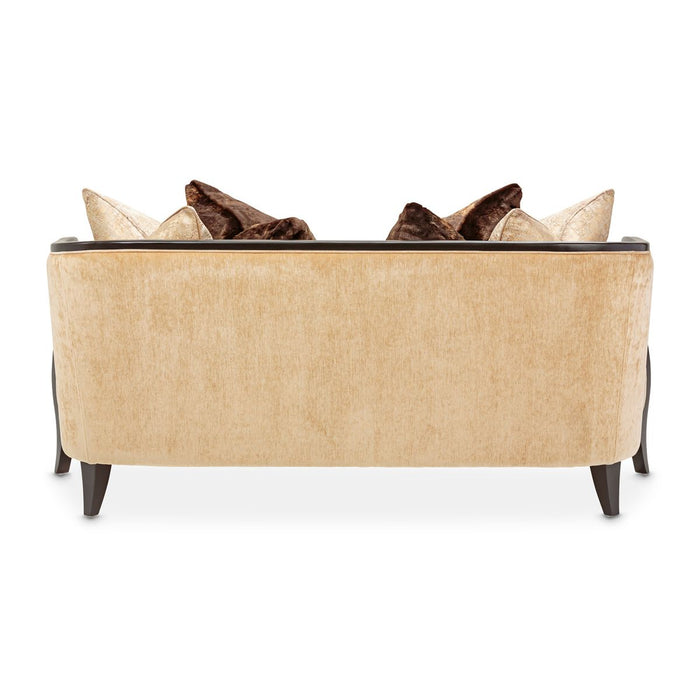 AICO Malibu Crest Loveseat in Dark Espresso - Bargain Furniture (Detroit, MI)